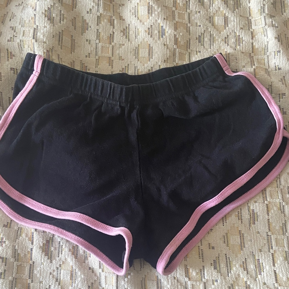 American Apparel Black Shorts with Pink Trim Vntg